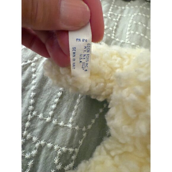 Vtg Eden Pale Yellow Musical Animated Wind-Up Lamb Plush Toy 10" tested works - Picture 5 of 13